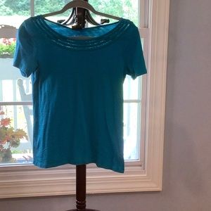 Talbots Dark Turquoise Tee Size Petite P